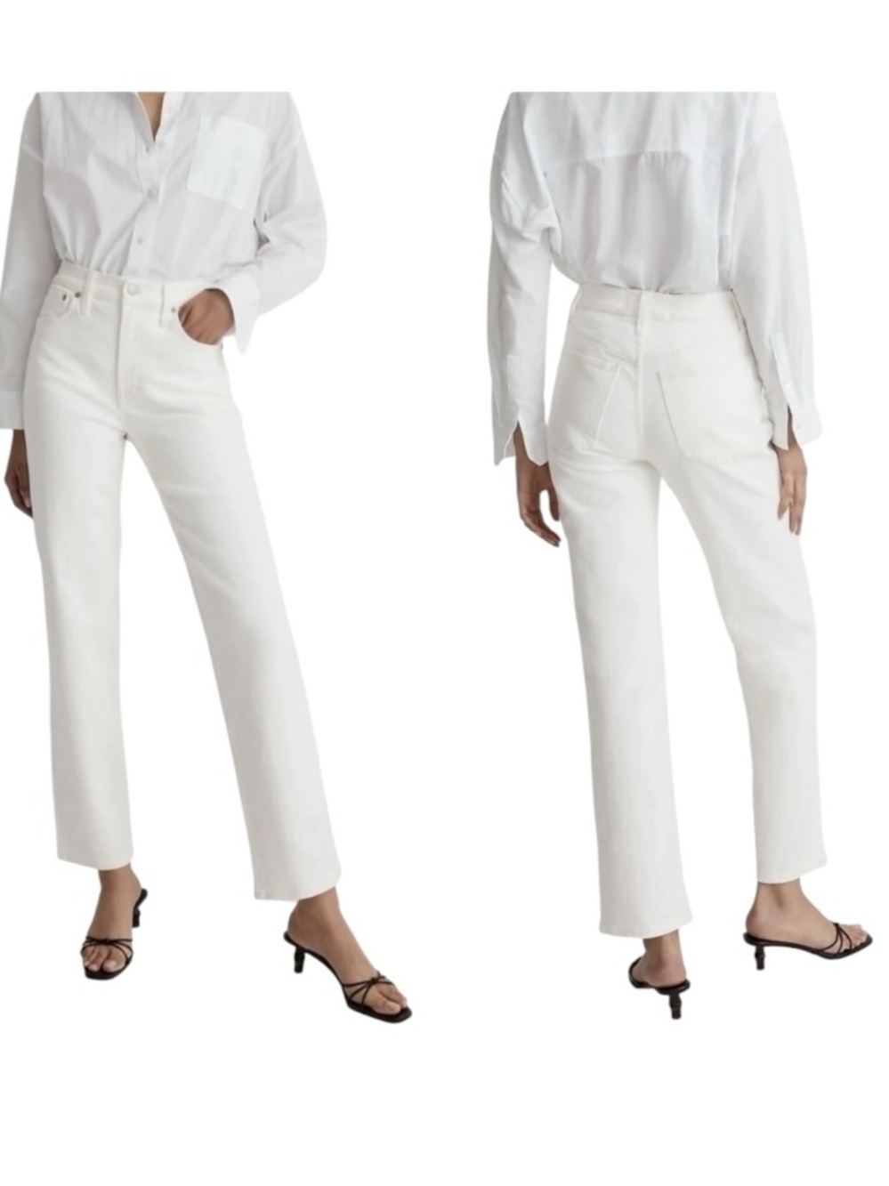 Madewell The Perfect Vintage Jean White High Rise 24 NWOT Coastal Grandma